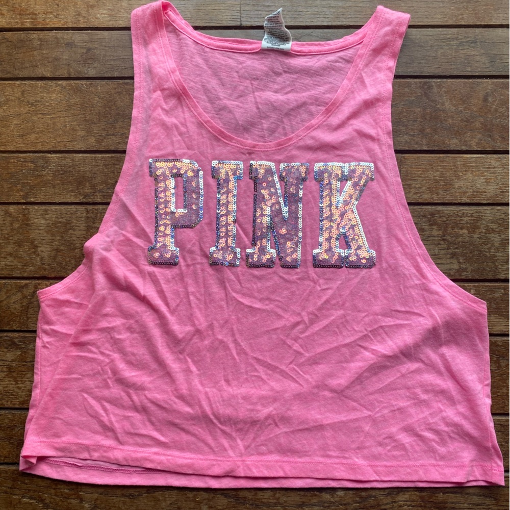 Victorias Secret Sequin Crop Tank